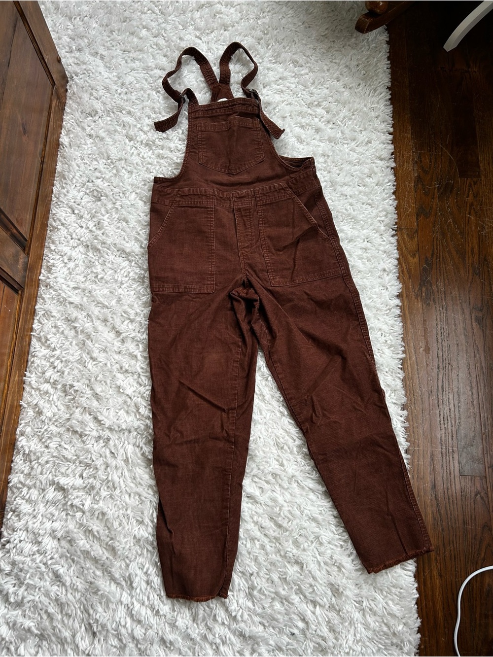 Aerie Cropped Corduroy Overalls